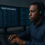 Cyber Threat Intelligence Analyst black man