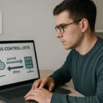 Learner studying access control lists